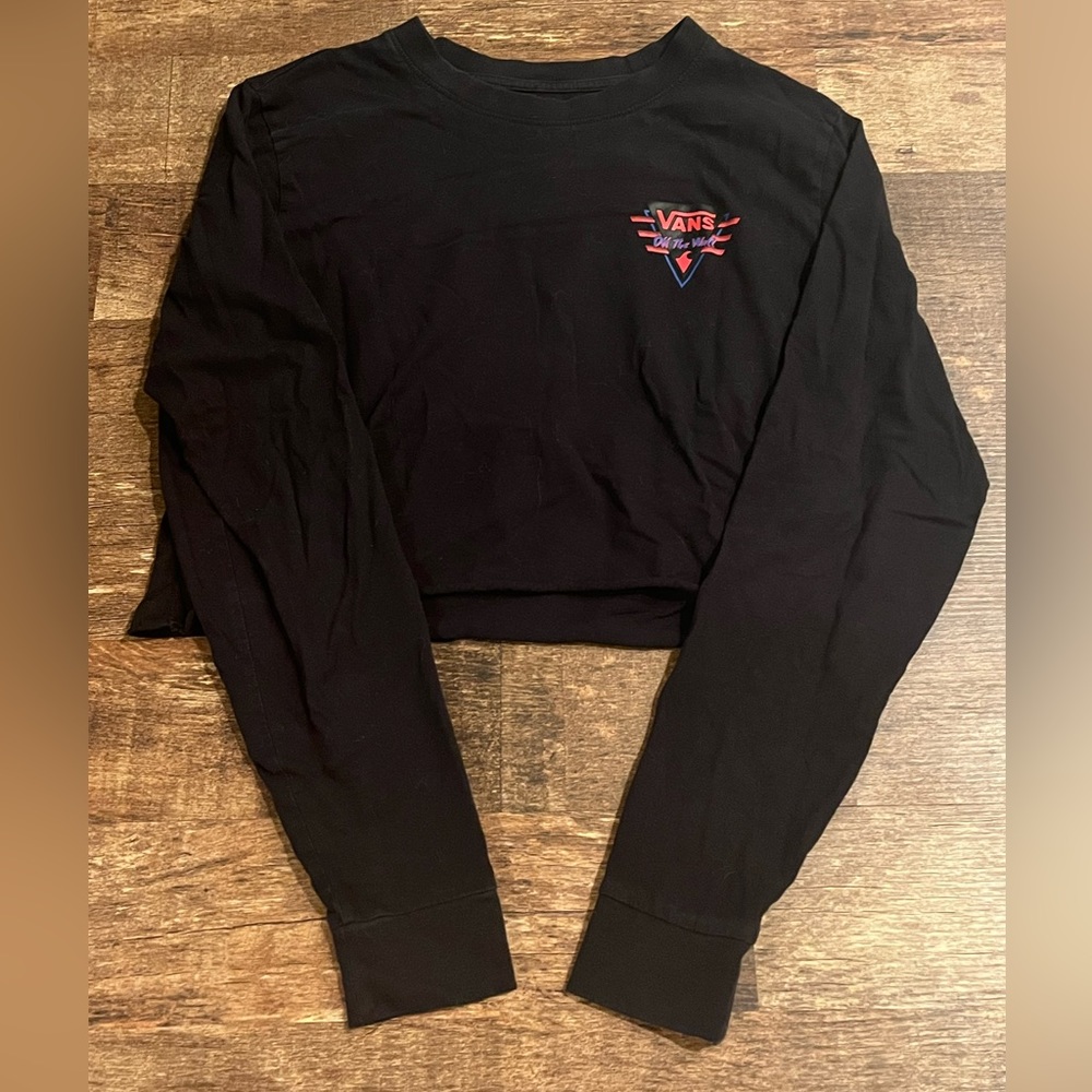 Vans Off The Wall Size Small Blue and Red Crop Top